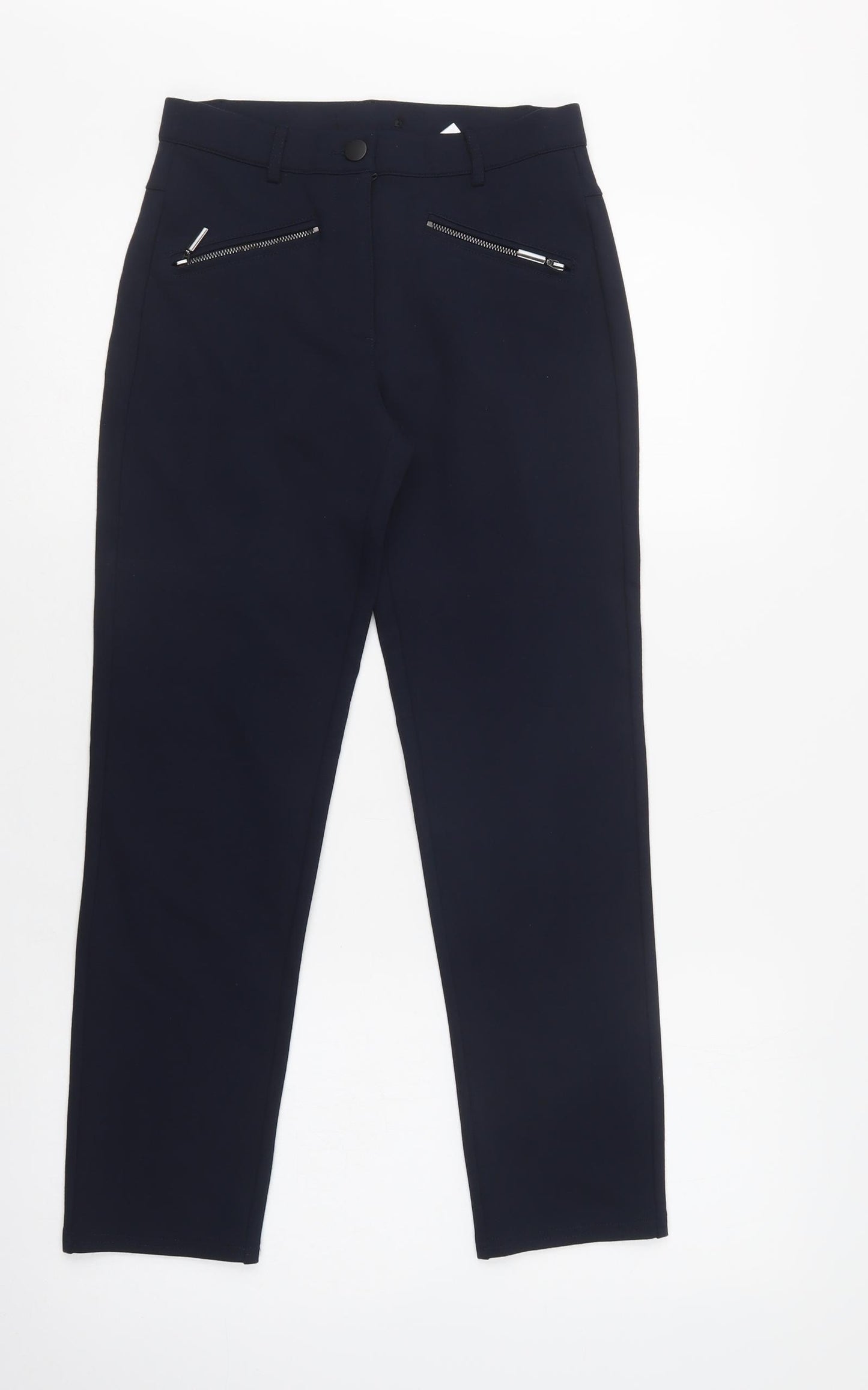 Brandtex Womens Blue  Viscose Jegging Trousers Size S L25 in Regular Button
