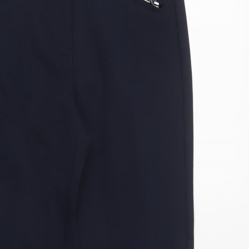 Brandtex Womens Blue  Viscose Jegging Trousers Size S L25 in Regular Button