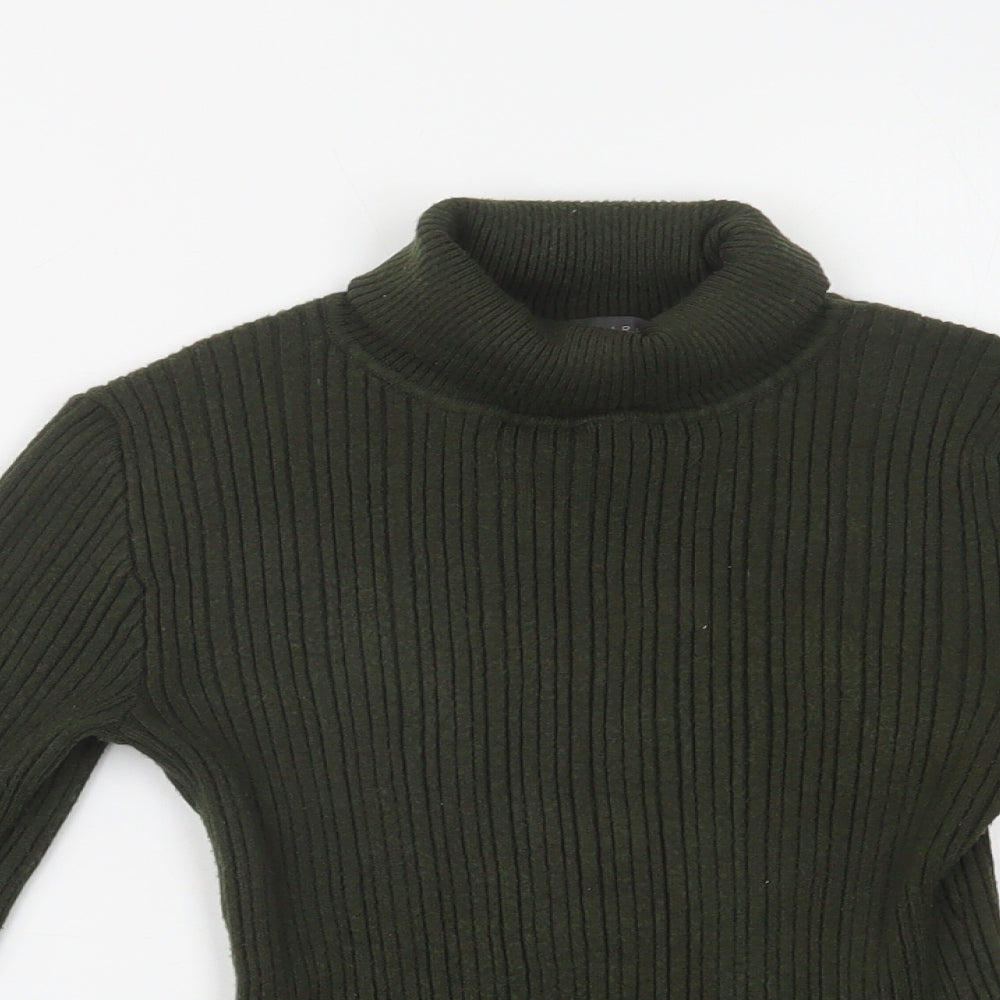 Primark Womens Green Roll Neck  Viscose Pullover Jumper Size M