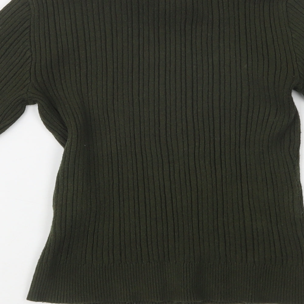 Primark Womens Green Roll Neck  Viscose Pullover Jumper Size M
