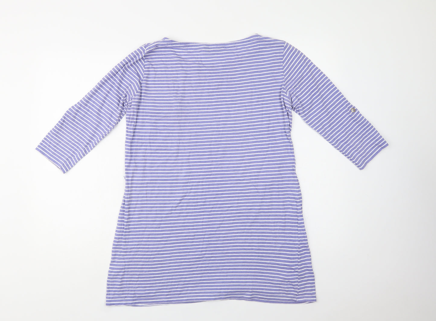 F&F Womens Blue Striped Cotton Kaftan Dress Size 14