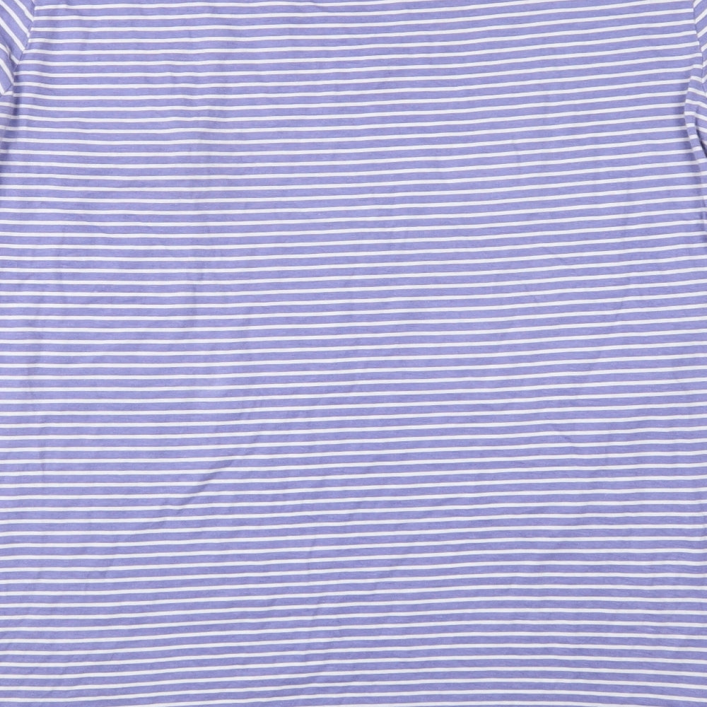 F&F Womens Blue Striped Cotton Kaftan Dress Size 14
