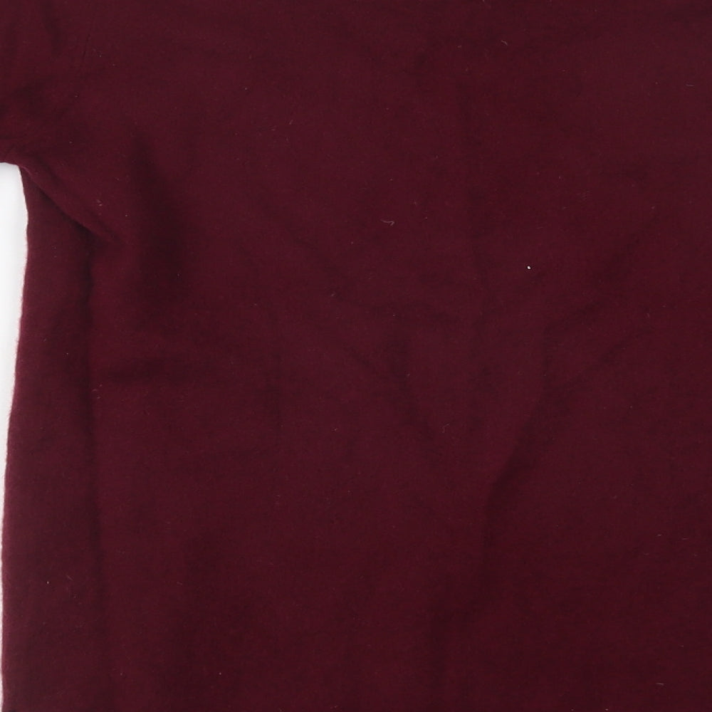Massimo Dutti Womens Purple V-Neck  Cashmere Pullover Jumper Size M