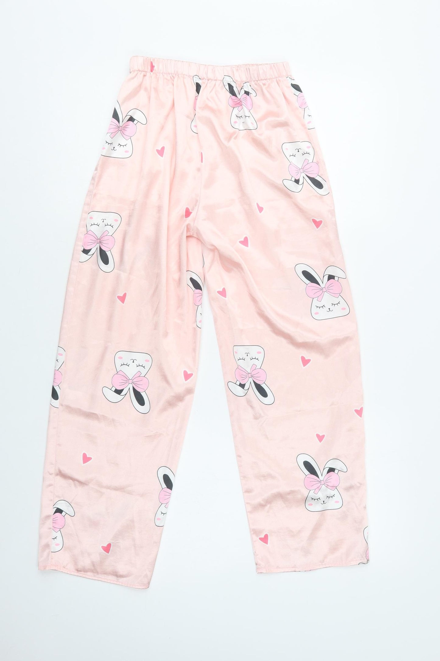 SheIn Girls Pink Geometric Polyester  Pyjama Pants Size 11-12 Years   - Bunny