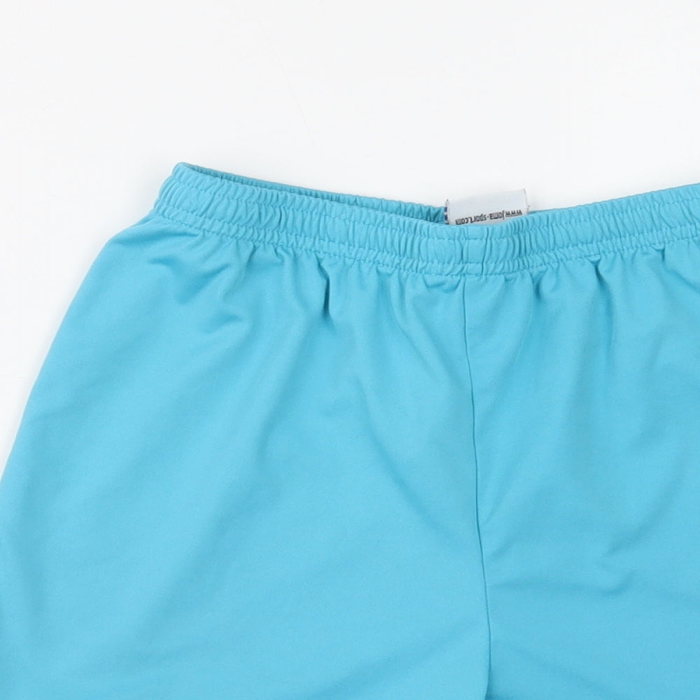 Joma Girls Blue  Polyester Sweat Shorts Size 12 Years  Regular Drawstring
