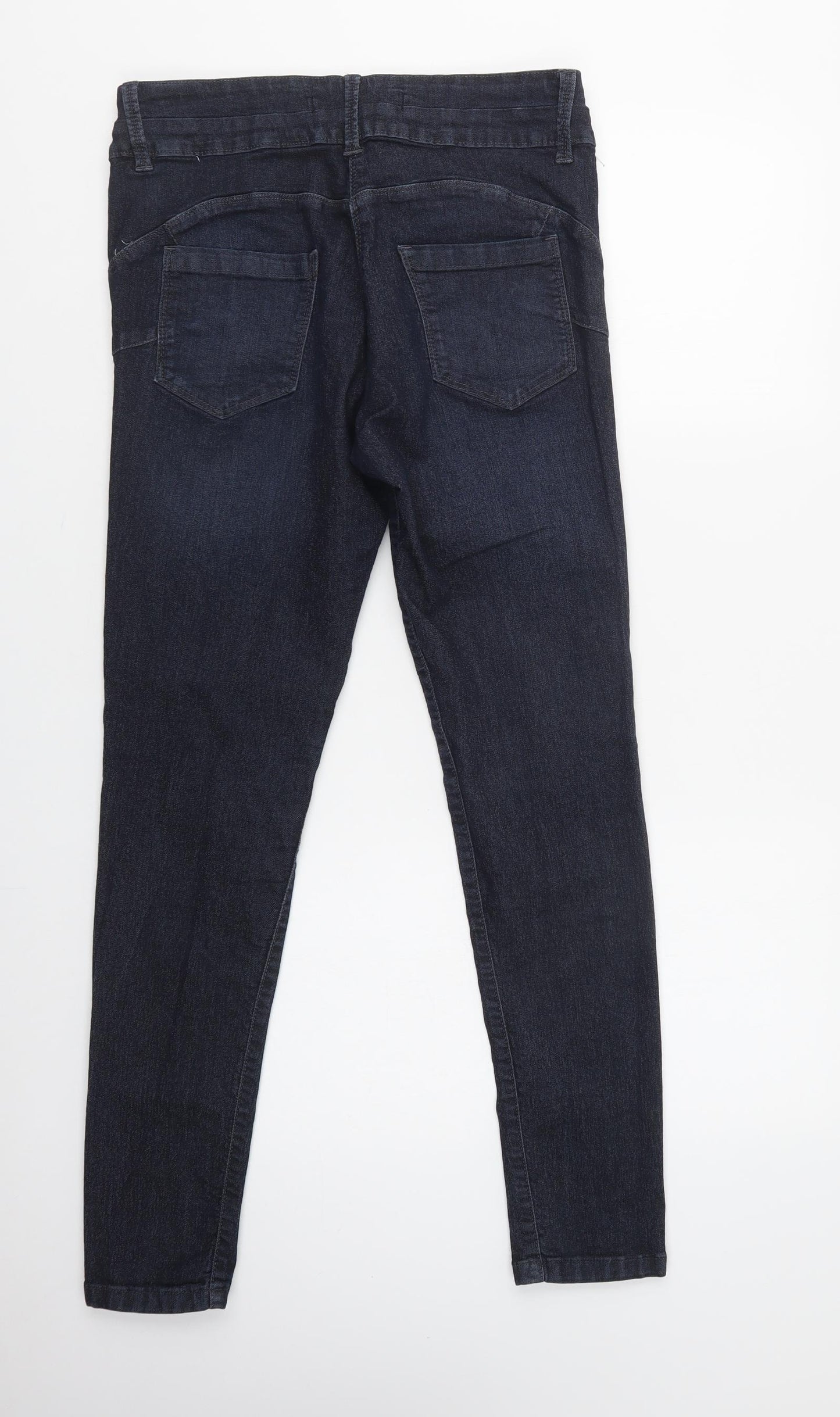 NEXT Womens Blue  Cotton Jegging Jeans Size 14 L30 in Regular Button