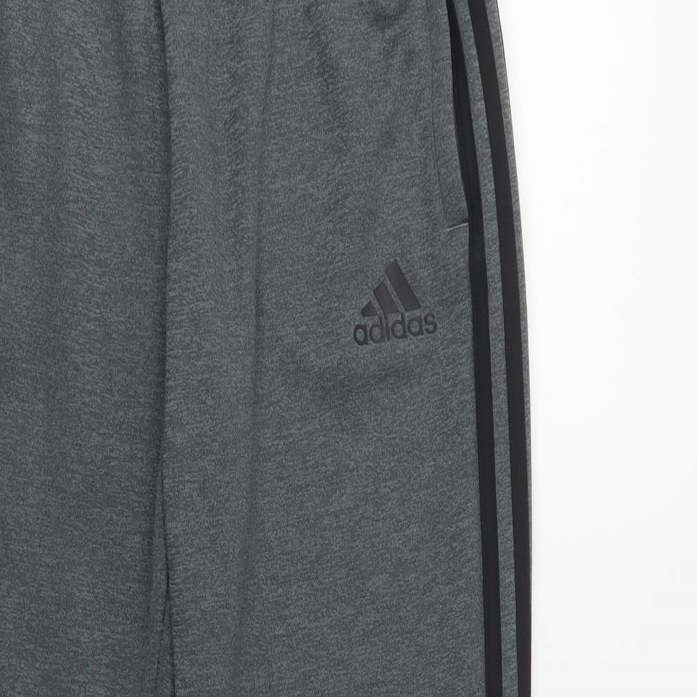adidas Boys Grey  Polyester Jogger Trousers Size 14-15 Years  Regular