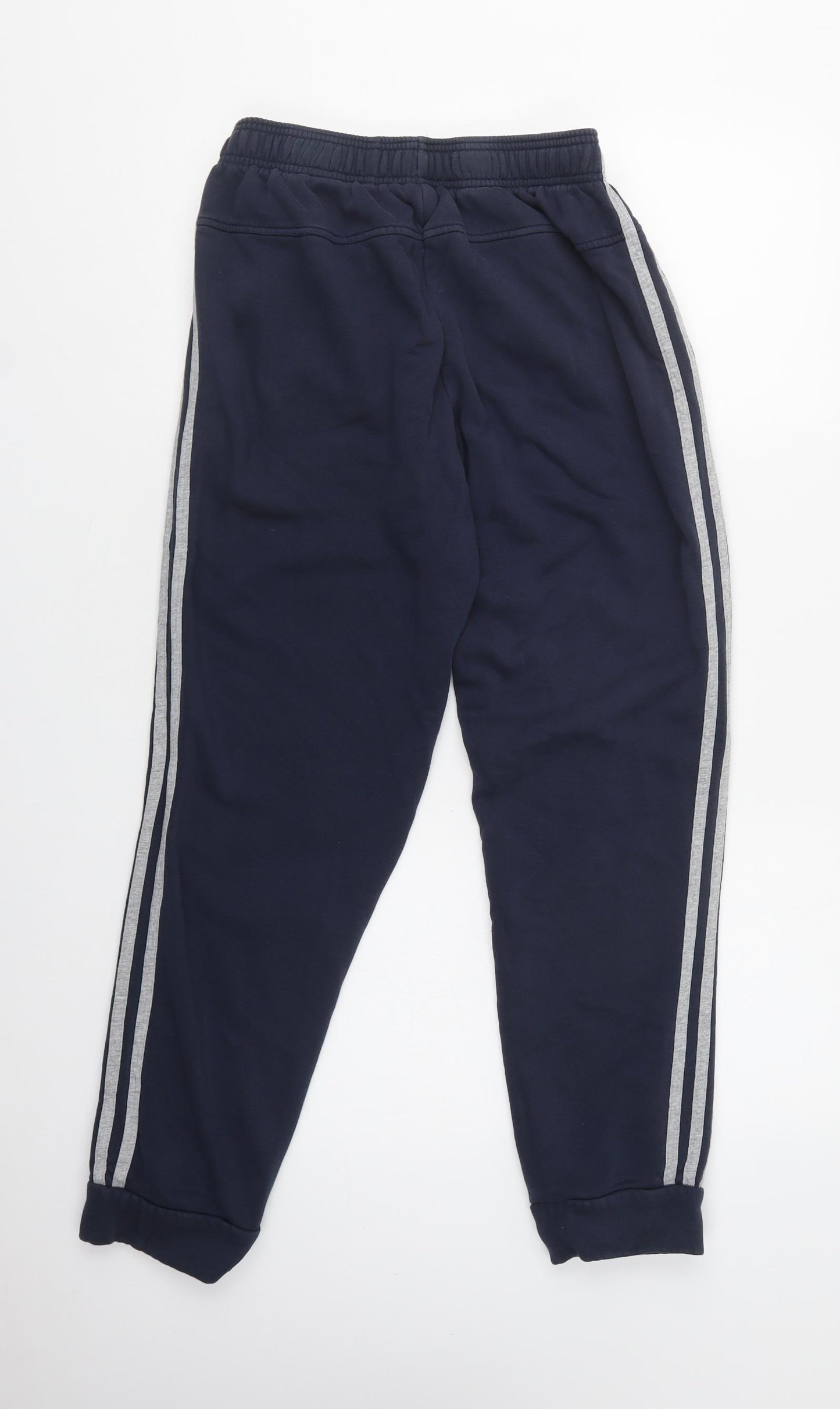 adidas Womens Blue  Cotton Jogger Trousers Size M L27 in Regular Drawstring