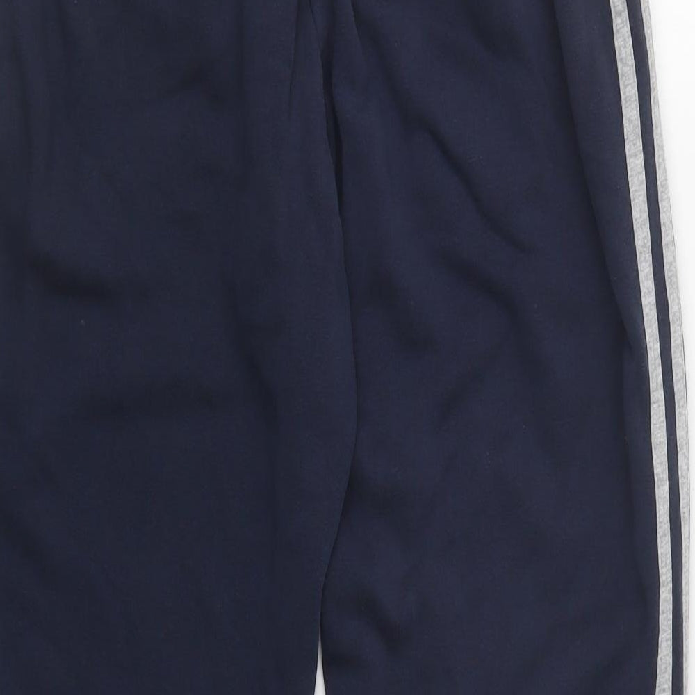 adidas Womens Blue  Cotton Jogger Trousers Size M L27 in Regular Drawstring