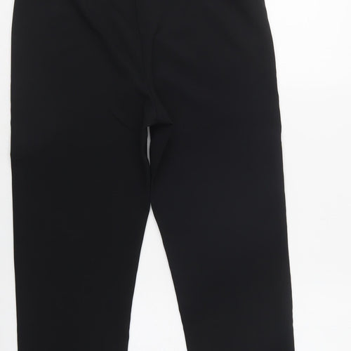 Cotton Brothers Womens Black  Polyester Cropped Trousers Size XS L22 in Regular Zip