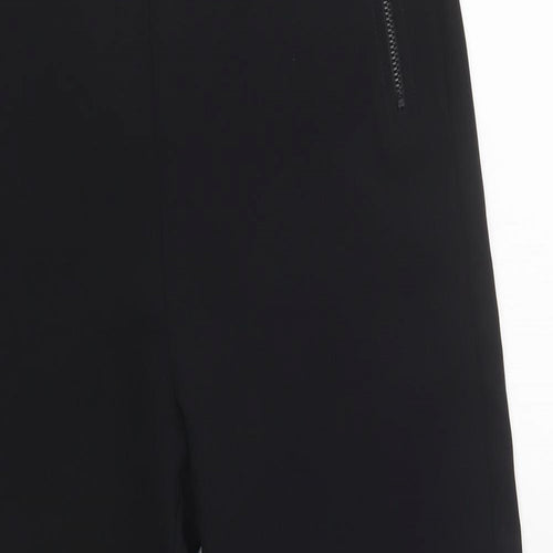 Cotton Brothers Womens Black  Polyester Cropped Trousers Size XS L22 in Regular Zip