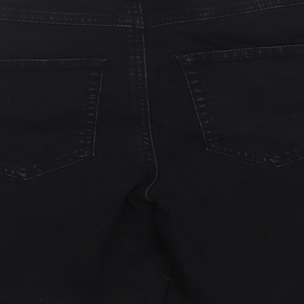 George Womens Black  Cotton Chino Shorts Size 8 L8 in Regular Button