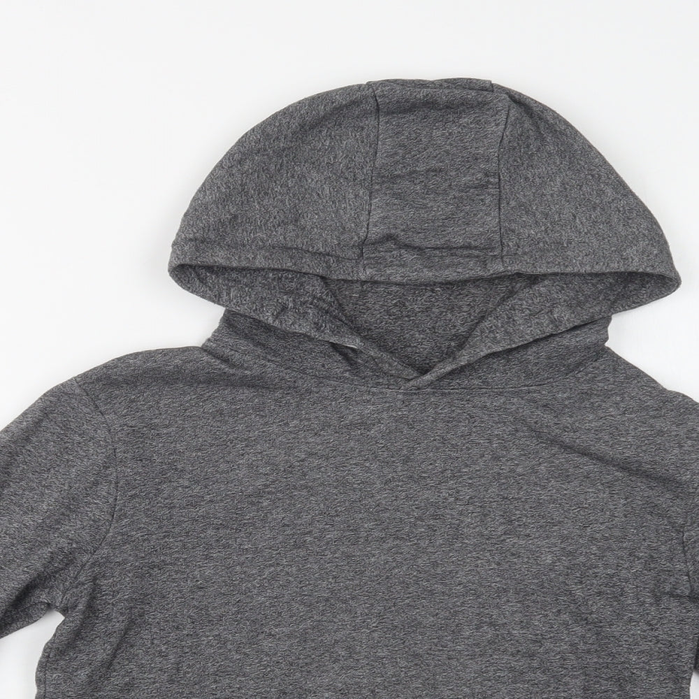 M&S Boys Grey  Cotton Pullover Hoodie Size 10-11 Years