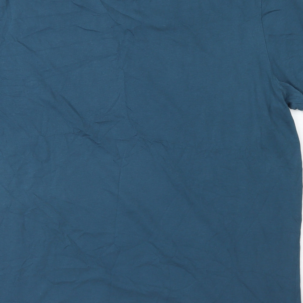 Lyle & Scott Mens Blue  Cotton  T-Shirt Size XL Crew Neck