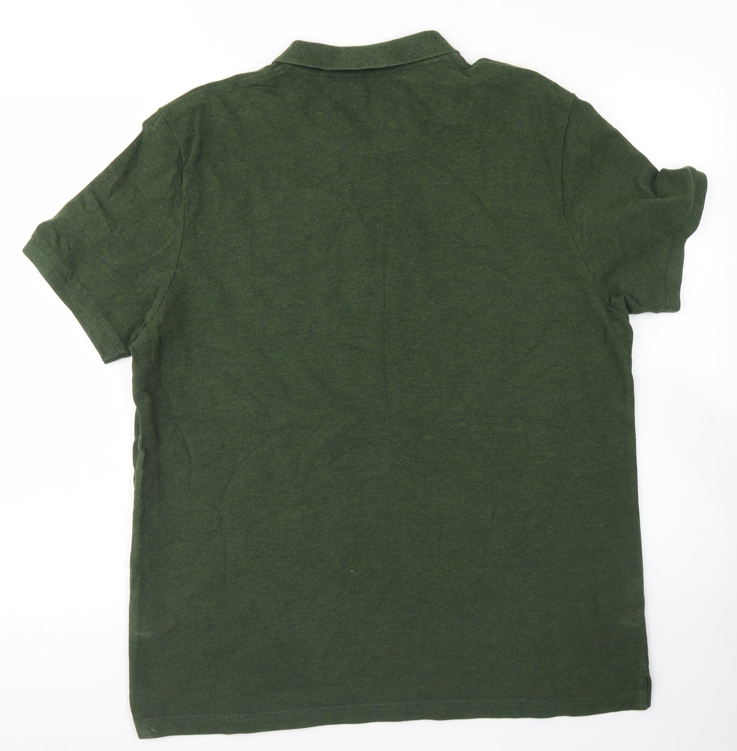 Lyle & Scott Mens Green  Cotton  Polo Size XL Collared Button