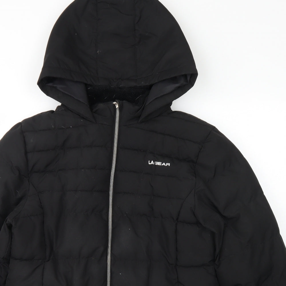 LA Gear Womens Black   Rain Coat Coat Size 12  Zip