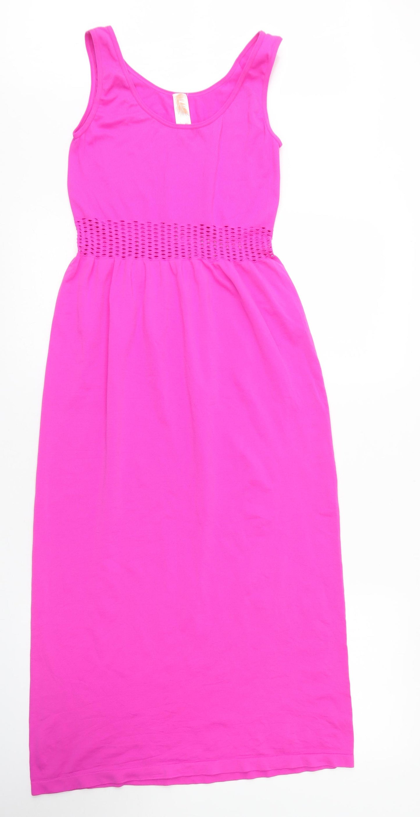 Ocean Club Womens Pink  Polyamide Bodycon  Size S  Round Neck