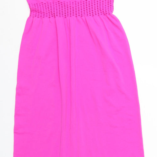 Ocean Club Womens Pink  Polyamide Bodycon  Size S  Round Neck
