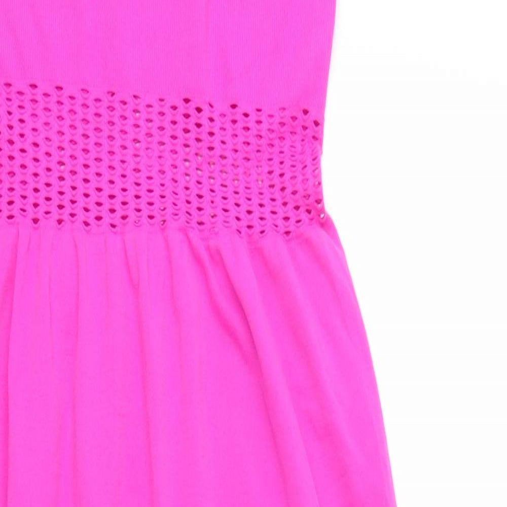 Ocean Club Womens Pink  Polyamide Bodycon  Size S  Round Neck