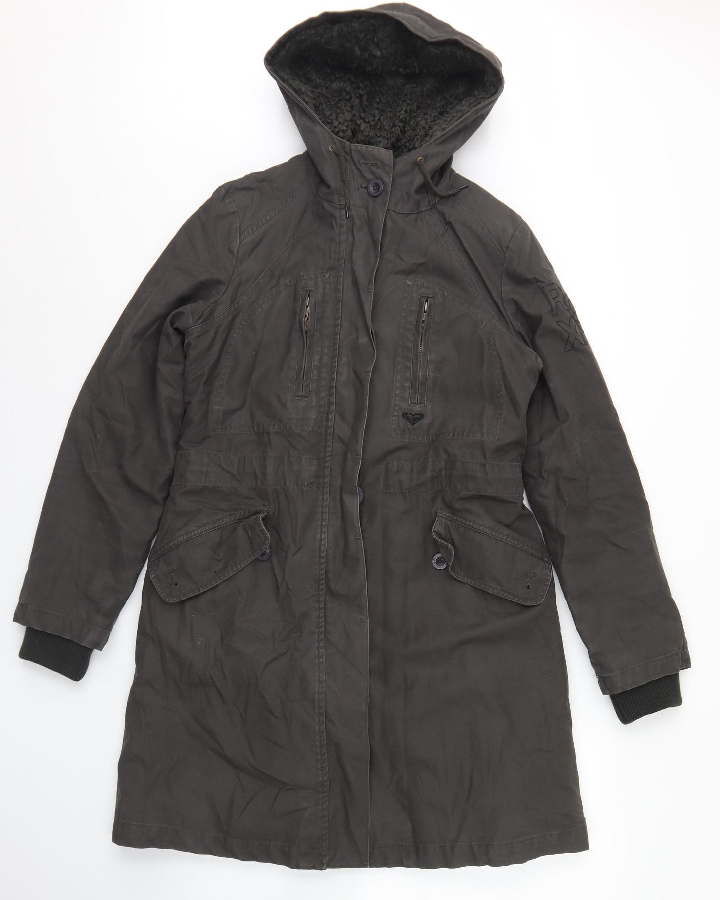 Rocy Womens Grey   Overcoat Coat Size S  Button
