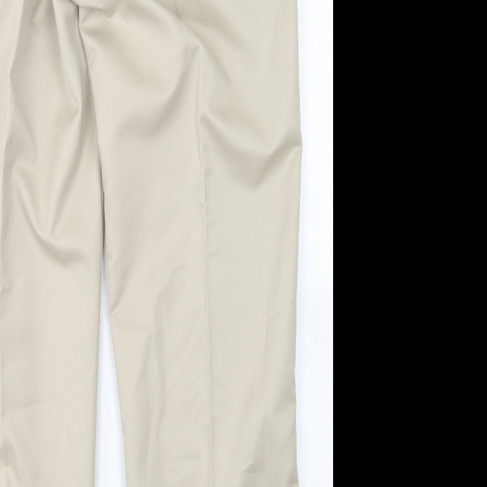 Preworn Mens Brown  Polyester Chino Trousers Size 34 in L31 in Regular Button