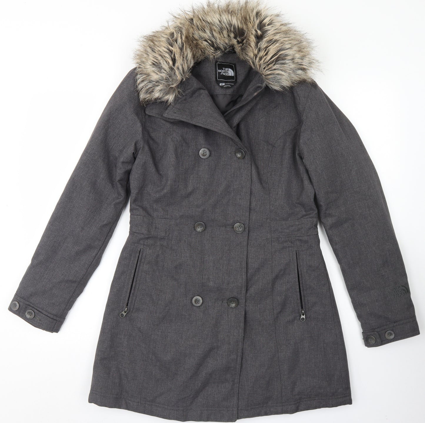 The North Face Womens Grey   Parka Coat Size S  Zip