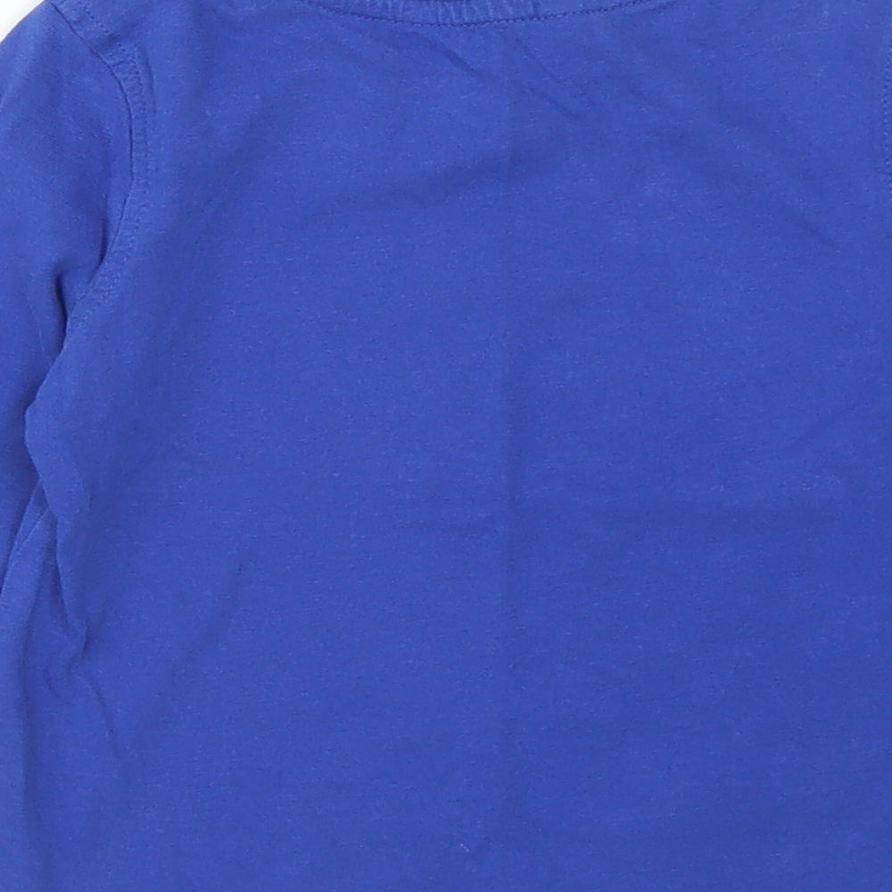 George Boys Blue  Cotton Basic T-Shirt Size 18-24 Months Crew Neck