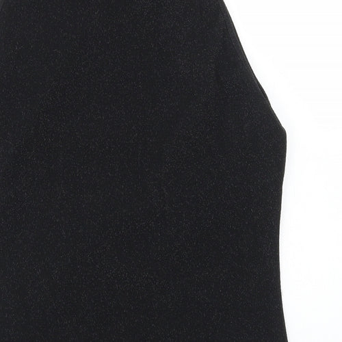 H&M Womens Black  Polyester Camisole Blouse Size M Square Neck