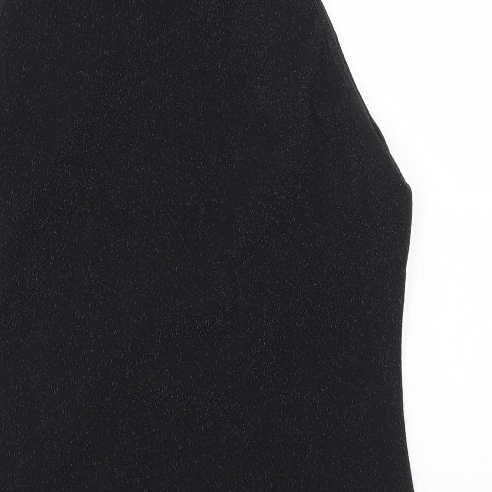 H&M Womens Black  Polyester Camisole Blouse Size M Square Neck