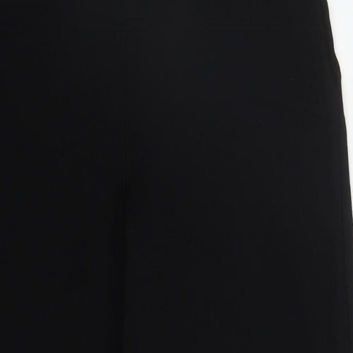 NEXT Womens Black  Viscose Cropped Trousers Size 14 L21 in Regular
