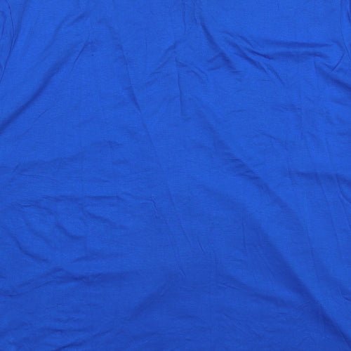 Dunnes Womens Blue  Polyester Basic Blouse Size L V-Neck