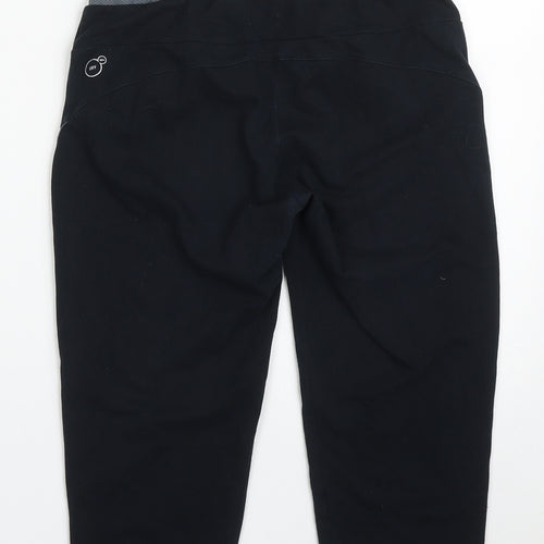 PUMA Womens Black  Cotton Cropped Leggings Size 14 L17 in Regular