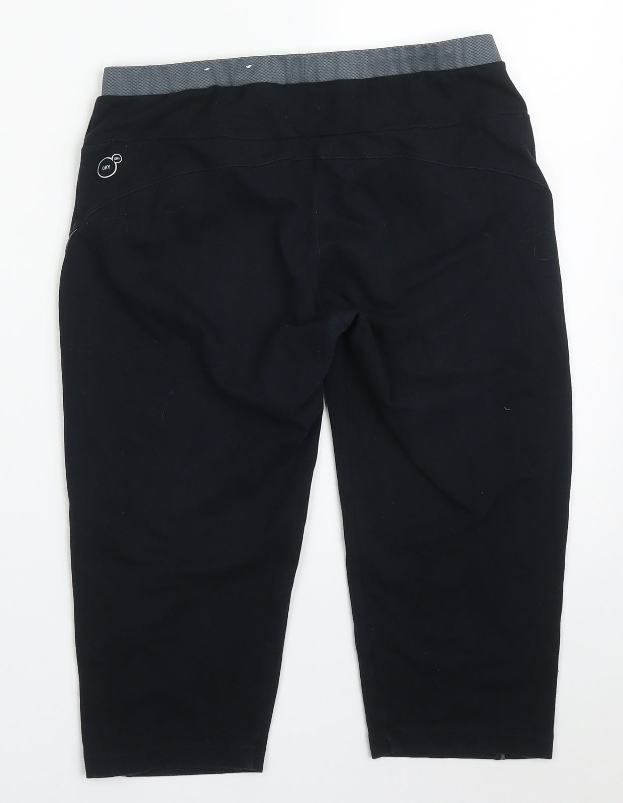 PUMA Womens Black  Cotton Cropped Leggings Size 14 L17 in Regular