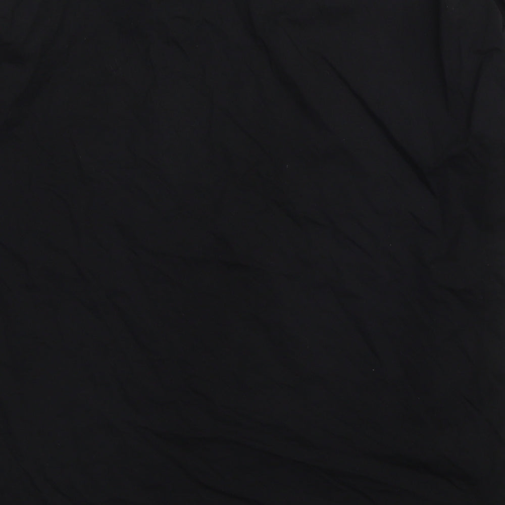 Reserves Womens Black  Cotton Basic T-Shirt Size XS Crew Neck