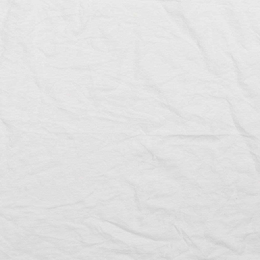 Dunnes Womens White  Cotton Basic T-Shirt Size M Crew Neck