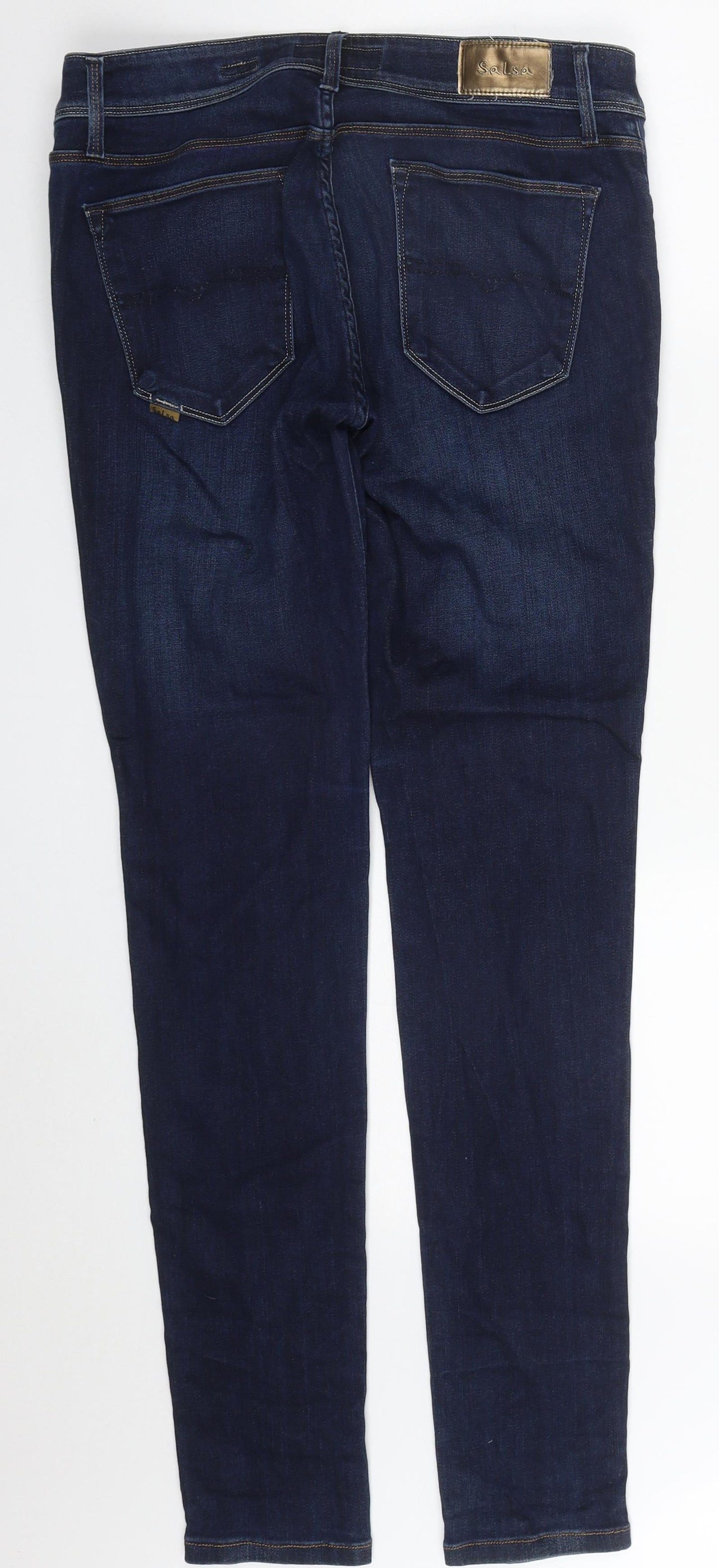Salsa Womens Blue  Cotton Skinny Jeans Size 33 in L32 in Regular Button