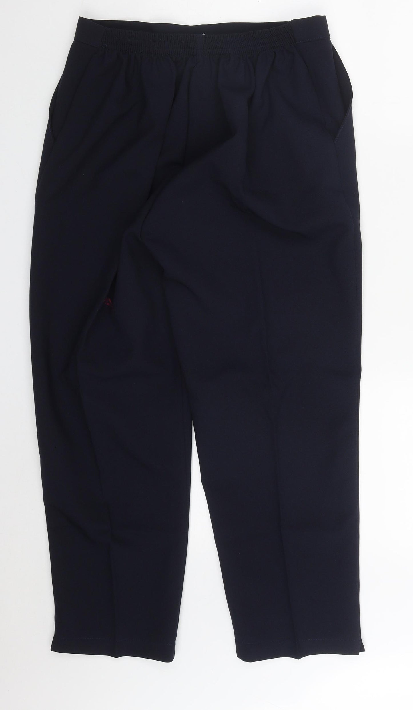 Emma Womens Blue  Polyester Trousers  Size 16 L26 in Regular