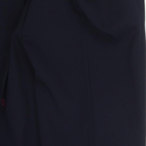 Emma Womens Blue  Polyester Trousers  Size 16 L26 in Regular