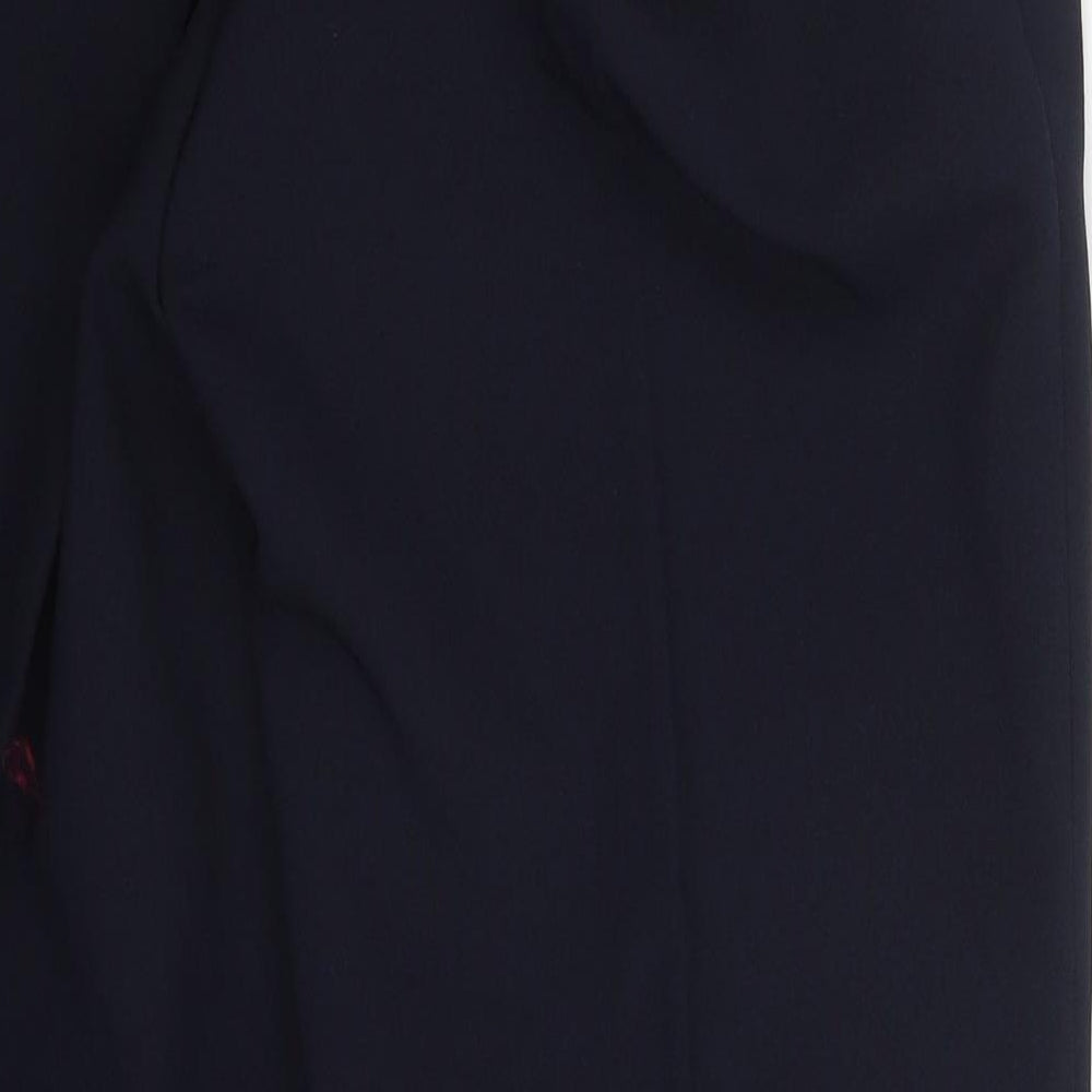 Emma Womens Blue  Polyester Trousers  Size 16 L26 in Regular