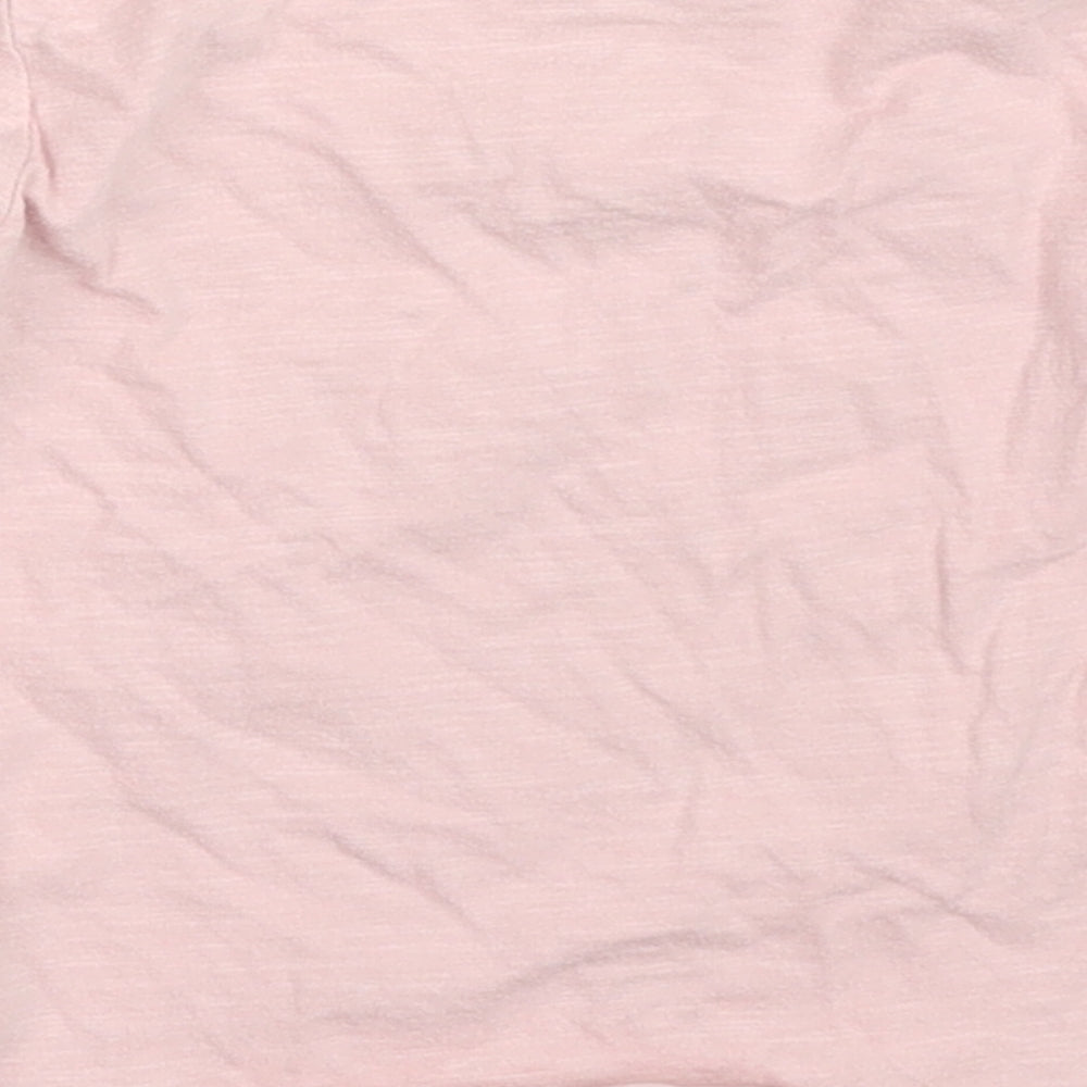 NEXT Girls Pink  Cotton Basic T-Shirt Size 9-12 Months Crew Neck Pullover - Fairy