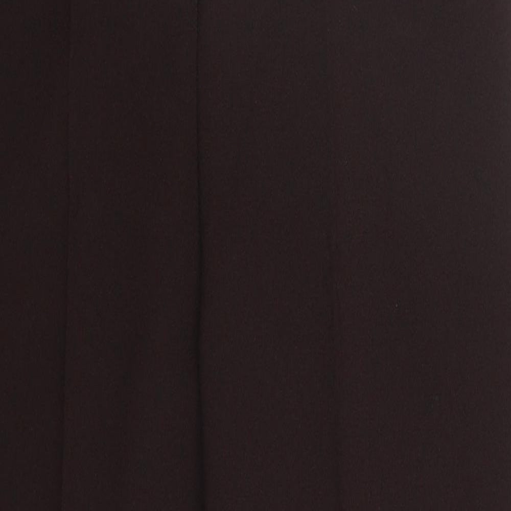 Emma Womens Brown  Polyester Trousers  Size 16 L25 in Regular