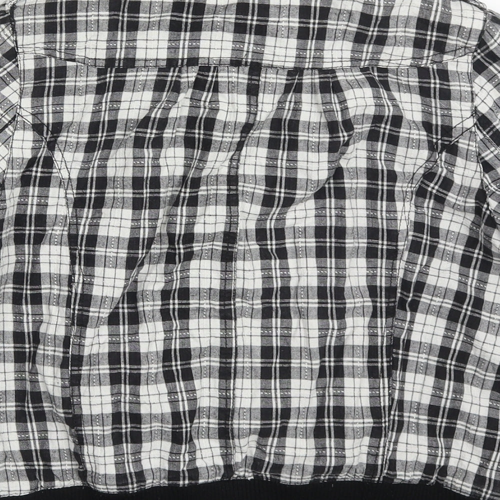 Denim Co Womens Grey Check  Jacket  Size 14  Zip