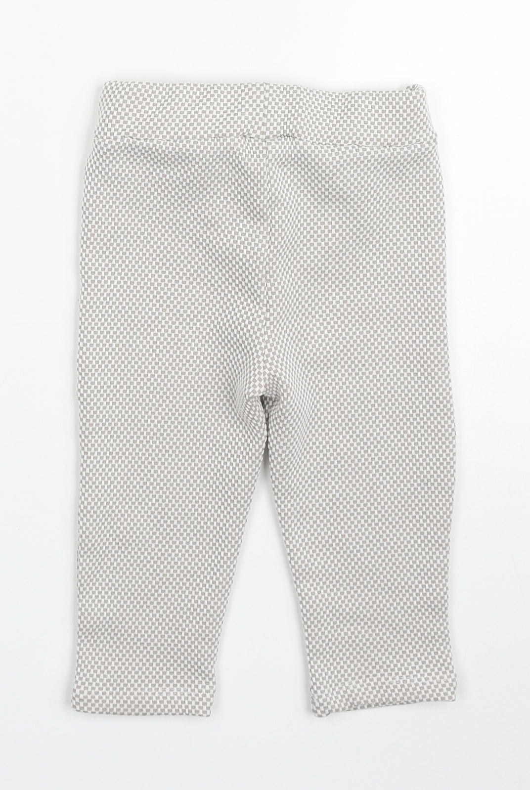 River Island Baby Beige Check Polyester Sweatpants Trousers Size 12-18 Months  Drawstring