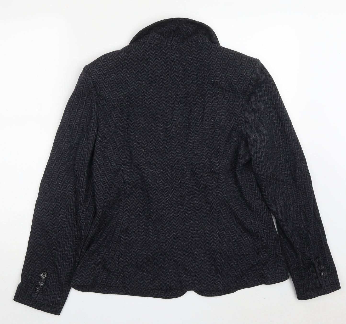 Basler Womens Blue Herringbone  Jacket  Size 16  Button