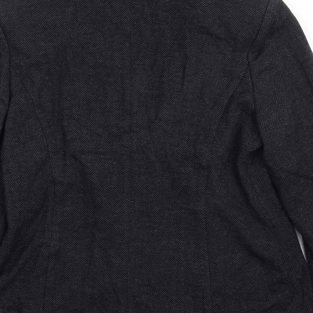 Basler Womens Blue Herringbone  Jacket  Size 16  Button