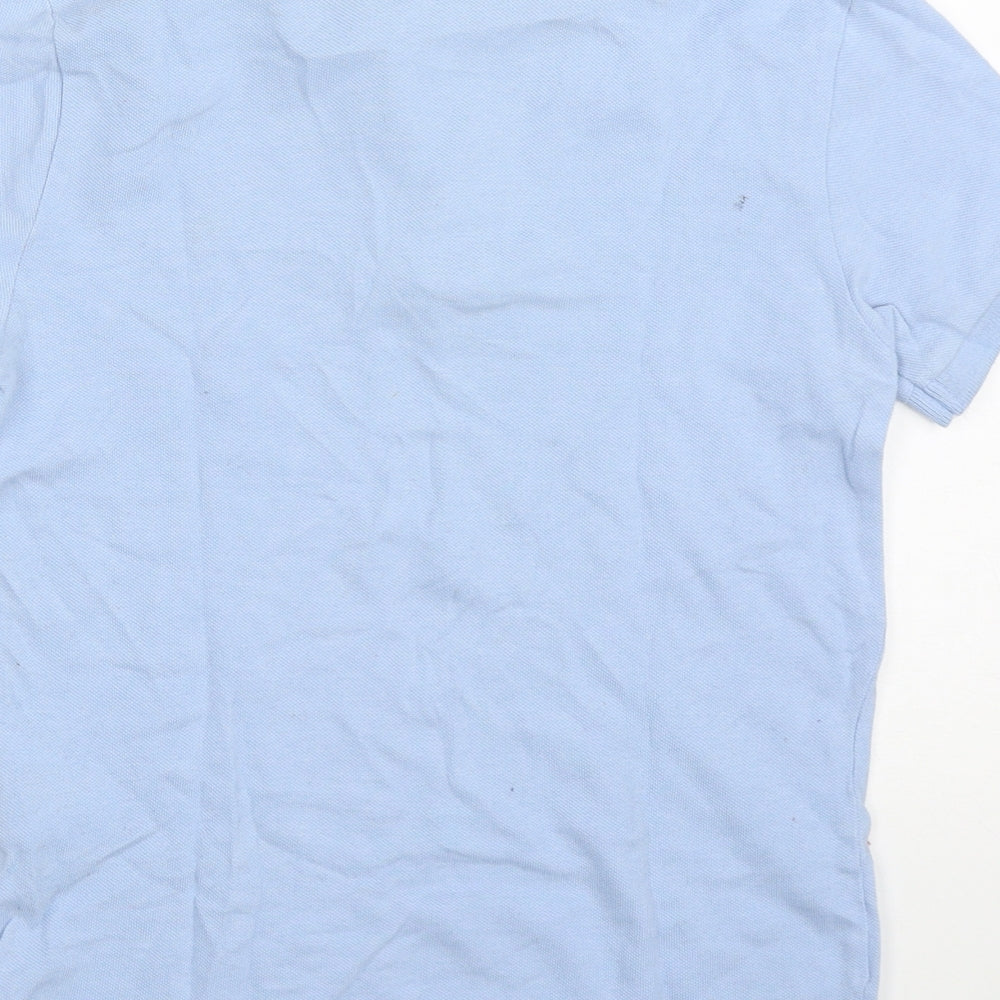 H&M Boys Blue  Cotton Basic Polo Size 9-10 Years Collared Pullover