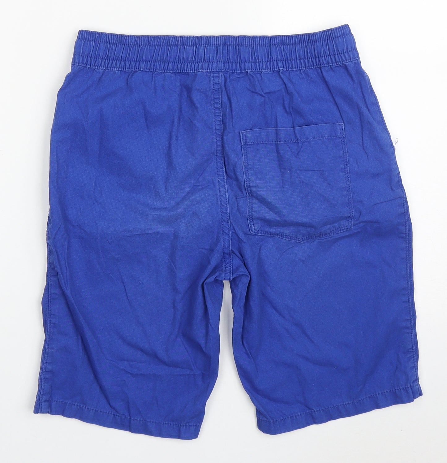 F&F Boys Blue  Cotton Bermuda Shorts Size 12-13 Years  Regular Drawstring