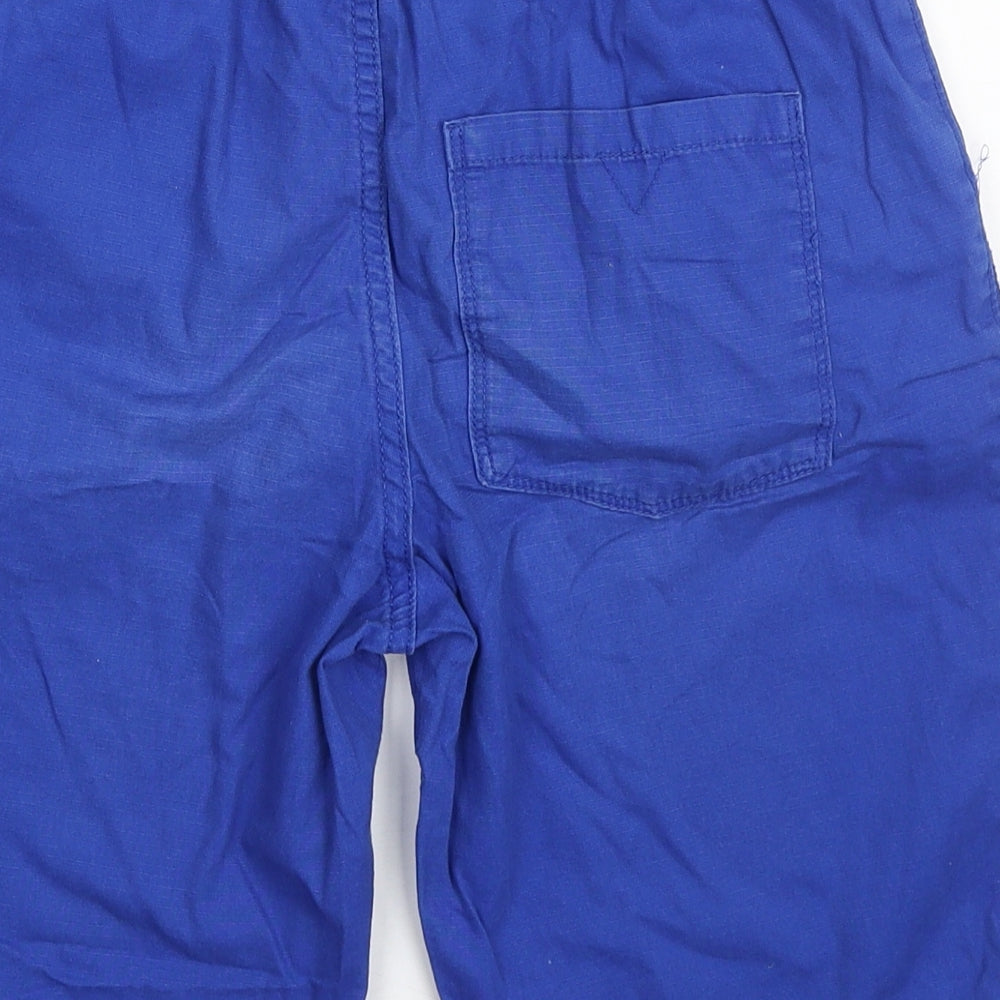 F&F Boys Blue  Cotton Bermuda Shorts Size 12-13 Years  Regular Drawstring
