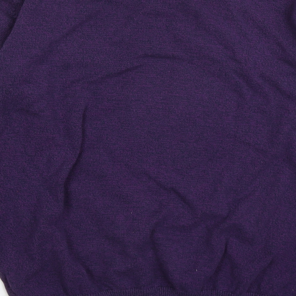 Dunnes Mens Purple Round Neck  Cotton Pullover Jumper Size L