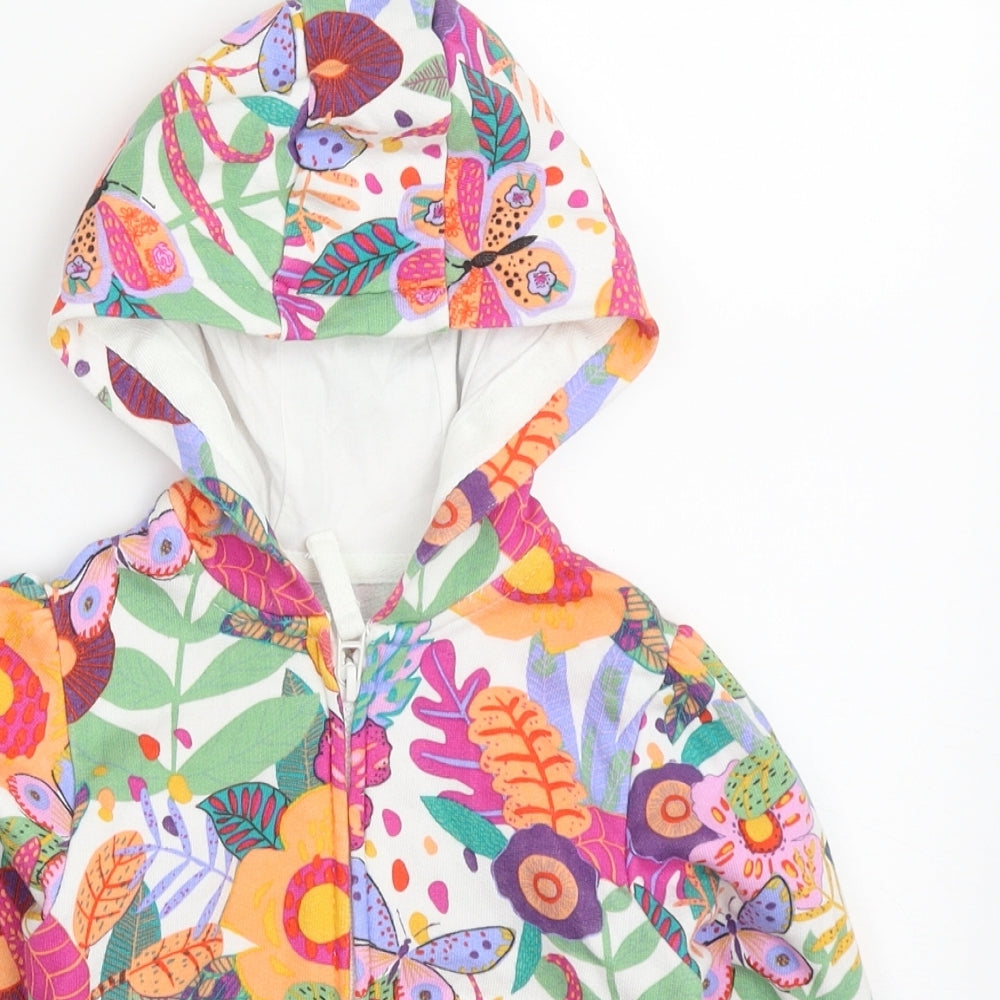 NEXT Girls Multicoloured Floral  Jacket  Size 18-24 Months   Zip